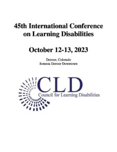 Final_10-11_CLD Program 2023 | Council For Learning Disabilities